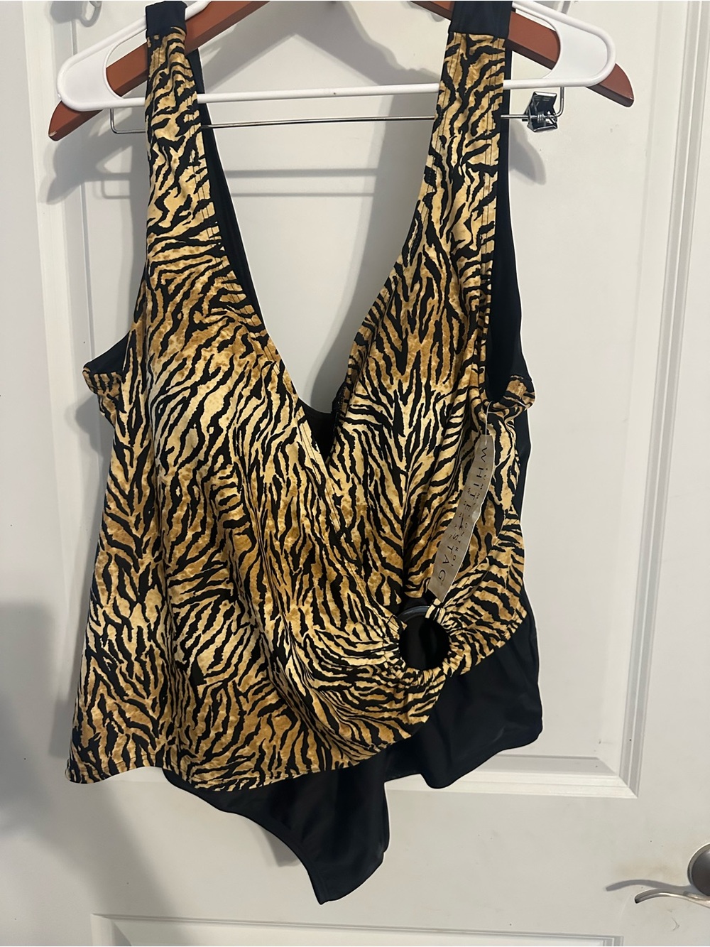 Women’s Gold and Black Animal Print Swimsuit